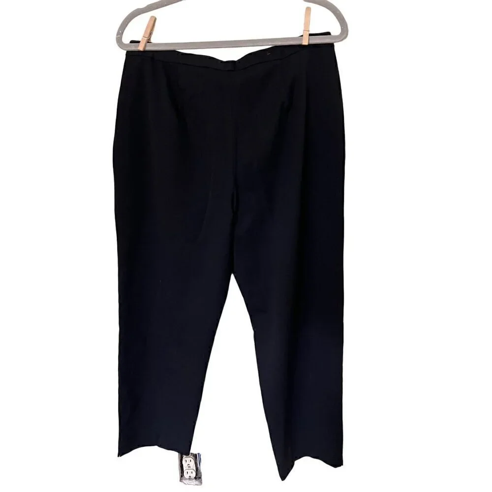 Talbots Petites Stretch Black Pants Size 14 Black Office Career Business